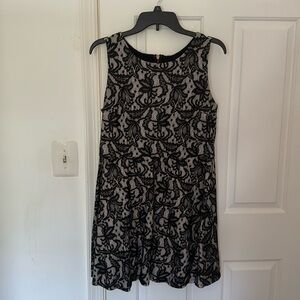 Heart Soul Black Lace Fit and Flair Dress